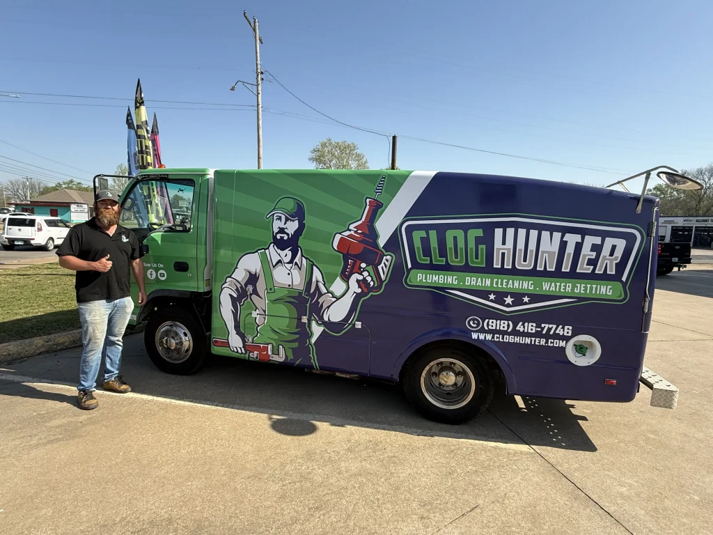 Sean, the owner of True Septic, on a service call