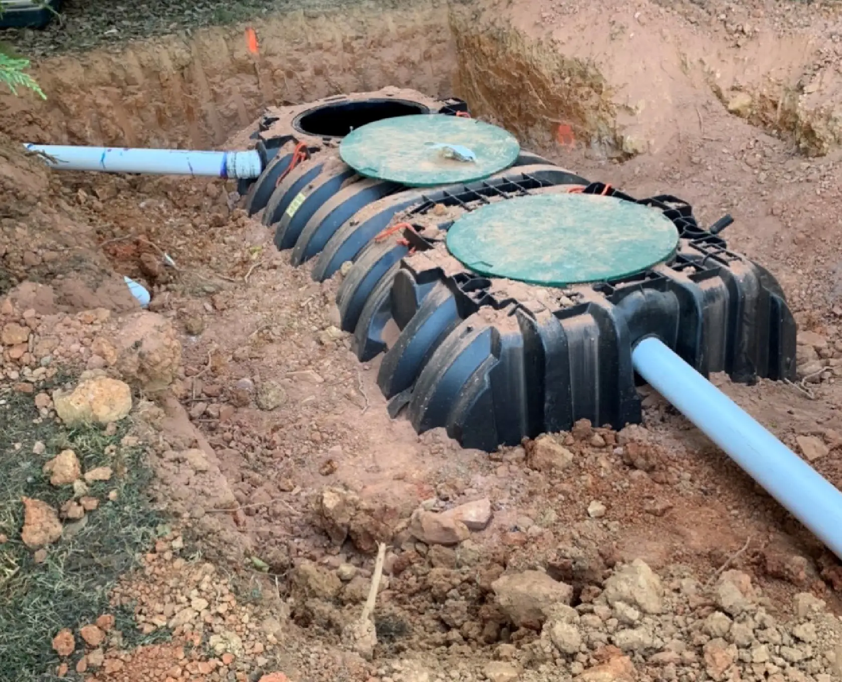 True Septic technician diagnosing a failing septic system